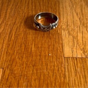 Sterling Silver Midi Crescent Moon Ring Handmade Hand Crafted Artisan